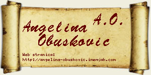 Angelina Obušković vizit kartica